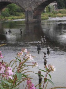 River stones balanced by an anonymous artist