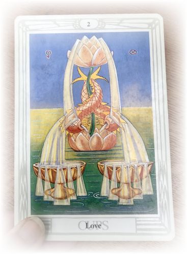 Spiritual guidance November/December 2025: Thoth Tarot Two of Cups
